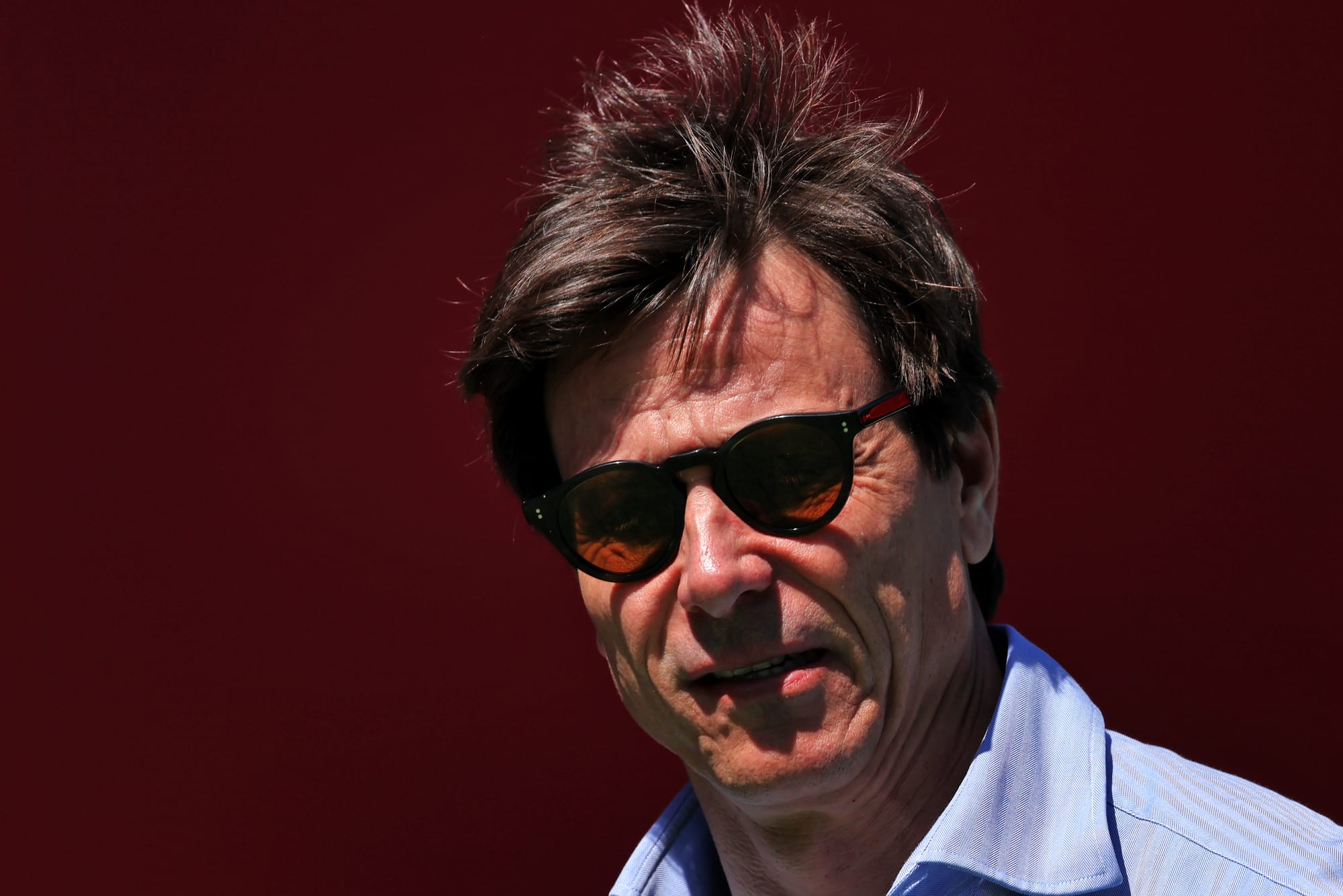 Toto Wolff at 2025 Spanish GP wearing sunglasses