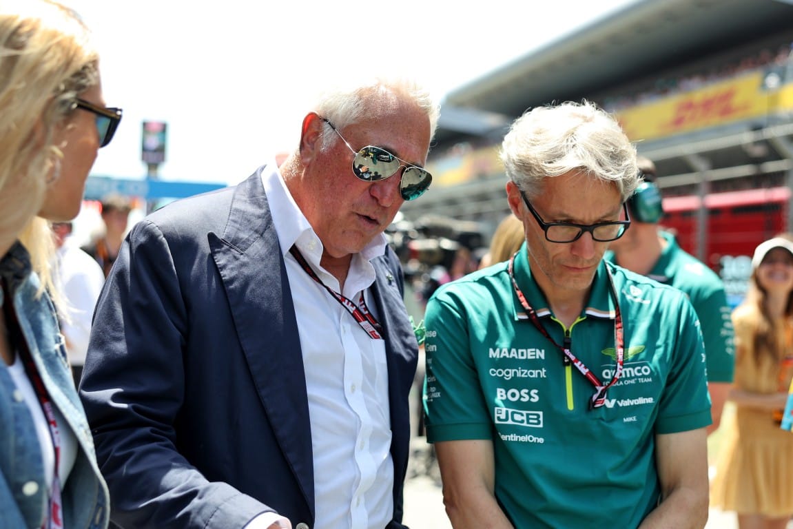 Lawrence Stroll and Mike Krack, Aston Martin, F1