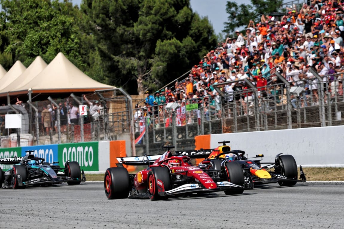 Charles Leclerc, Max Verstappen and George Russell, F1