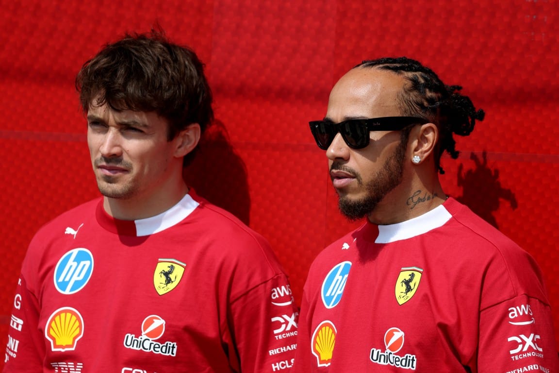 Charles Leclerc and Lewis Hamilton, Ferrari, F1