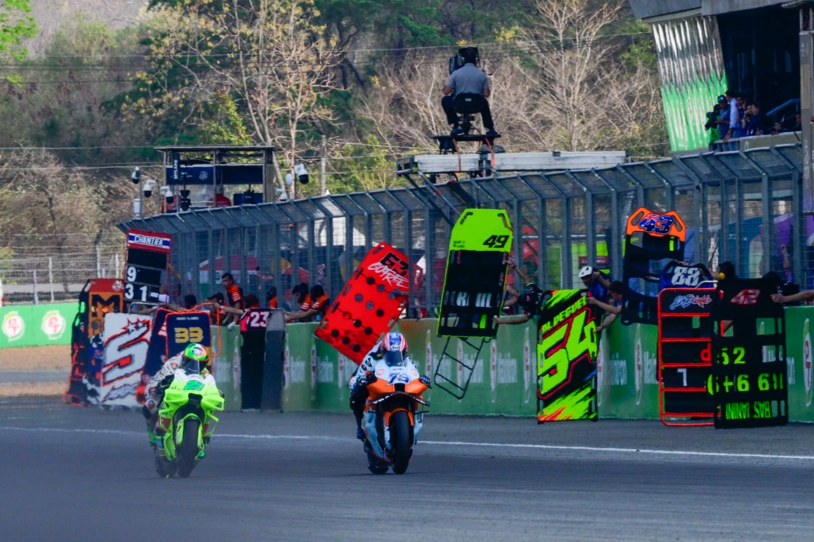 Ai Ogura, Trackhouse Aprilia, and Franco Morbidelli, VR46 Ducati, MotoGP