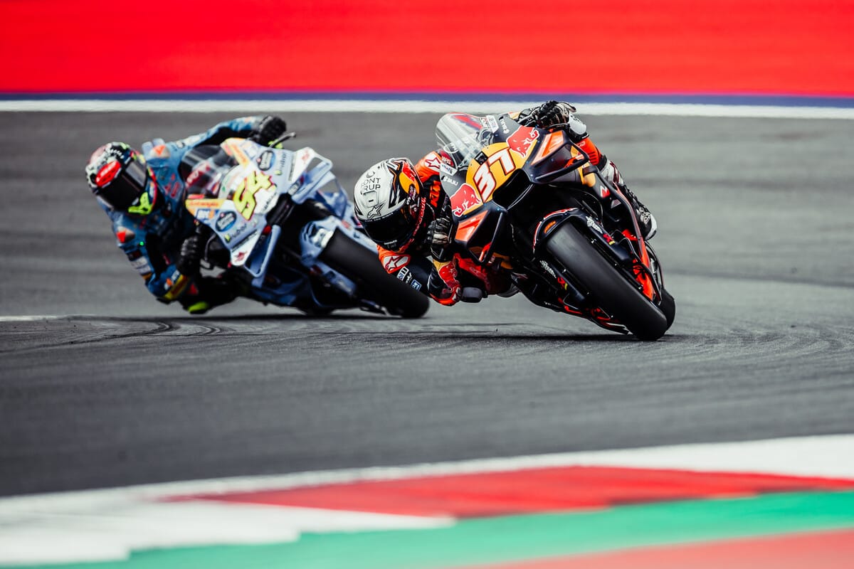 Pedro Acosta, KTM, and Fermin Aldeguer, Gresini Ducati, MotoGP