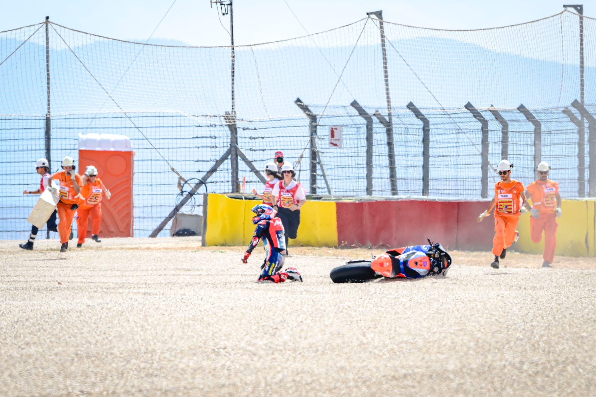 Sergio Garcia crash Aragon Moto2 2024