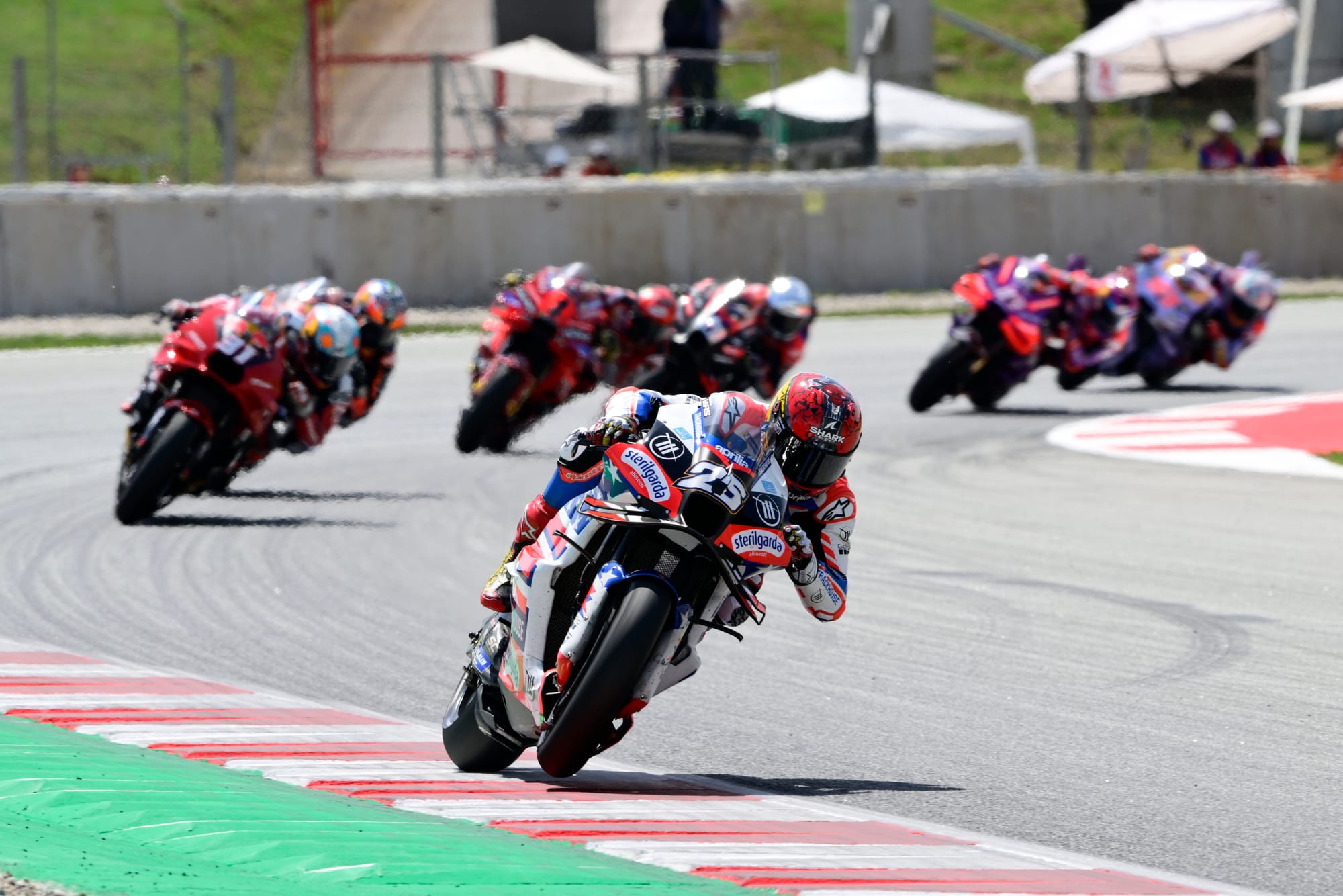 Raul Fernandez leads Barcelona MotoGP sprint 2024