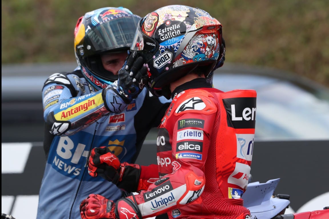 Alex Marquez, Gresini Ducati, and Marc Marquez, Ducati, MotoGP