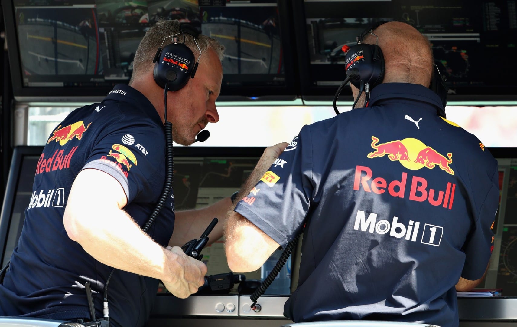Jonathan Wheatley and Adrian Newey, Red Bull, F1