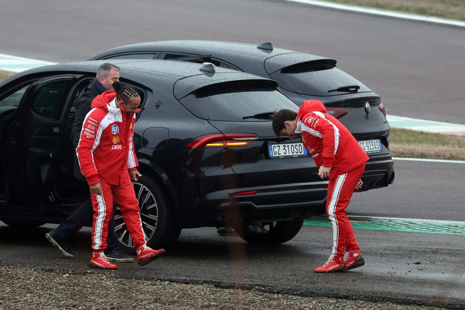 Lewis Hamilton and Charles Leclerc, Ferrari, F1