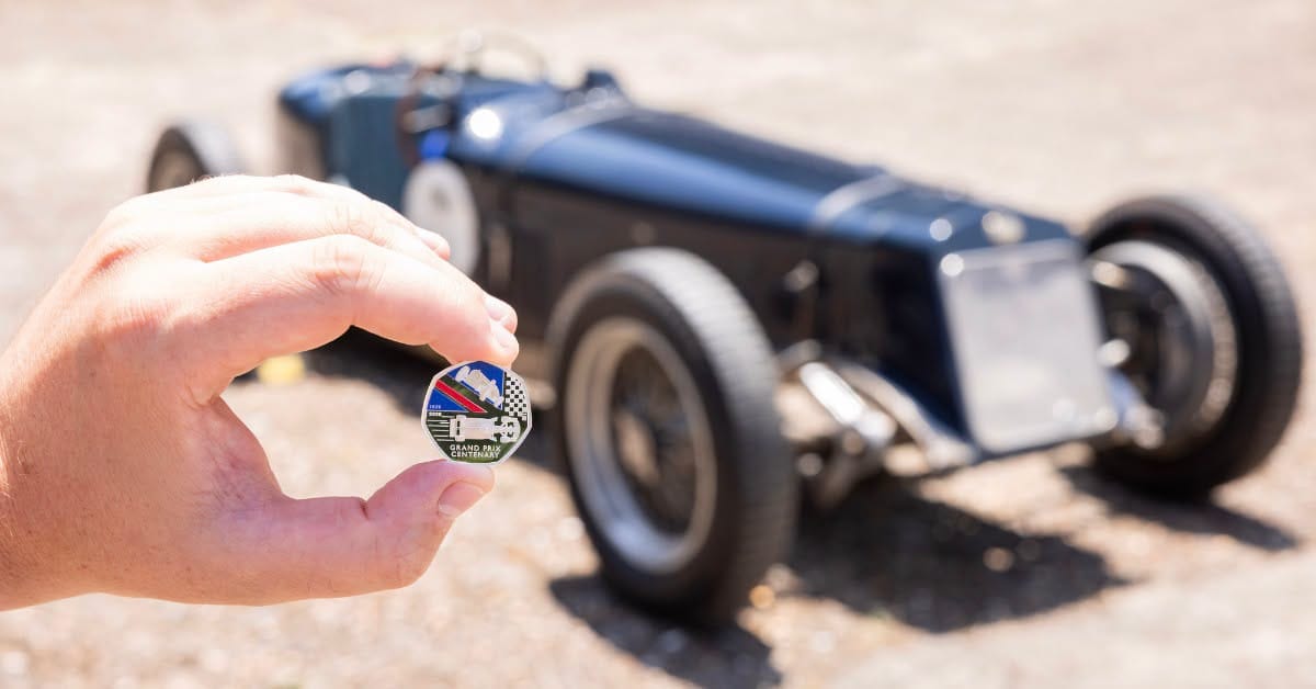 Royal Mint unveils first UK motorsport coin for British GP centenary