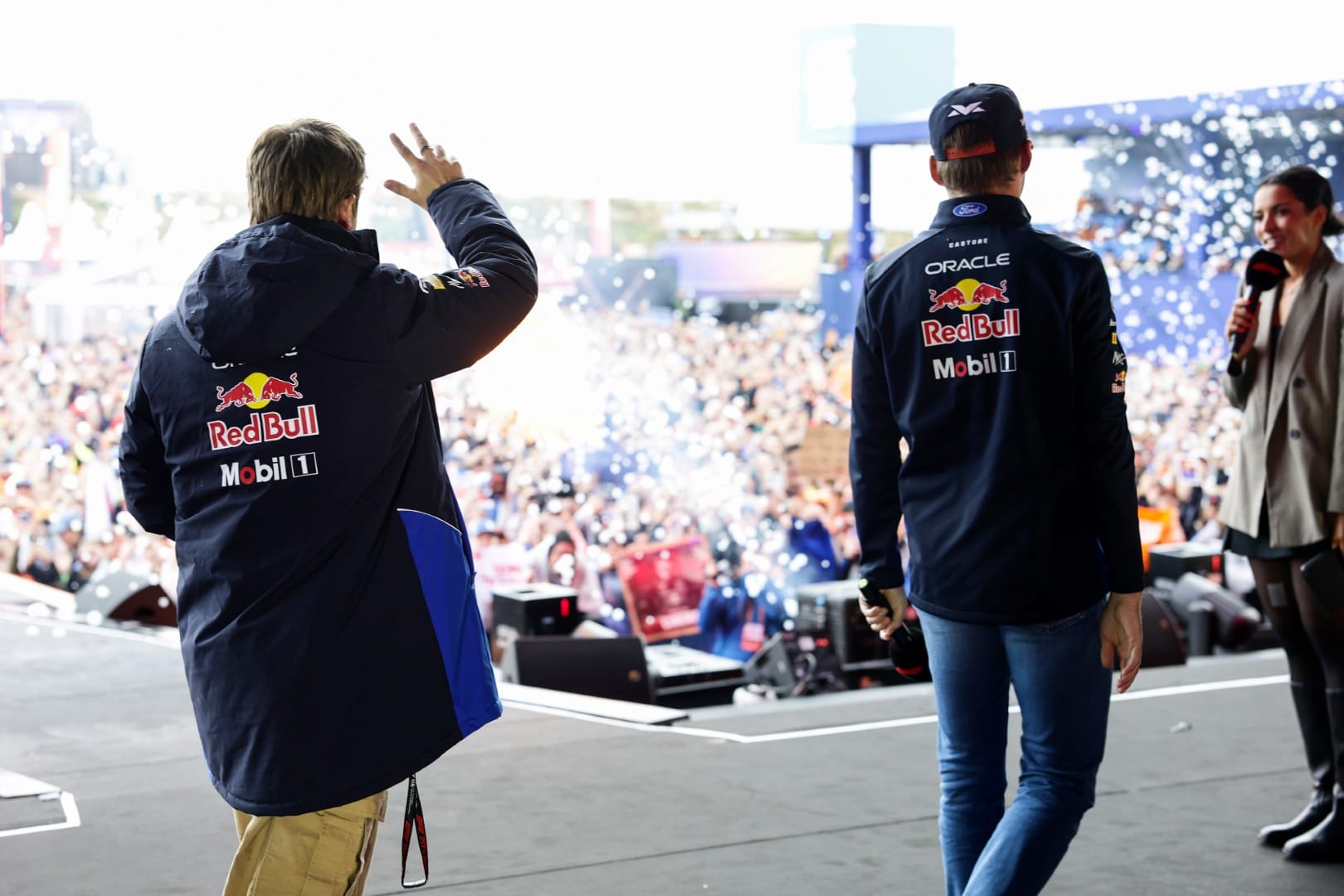 Max Verstappen and Liam Lawson, Red Bull, F1
