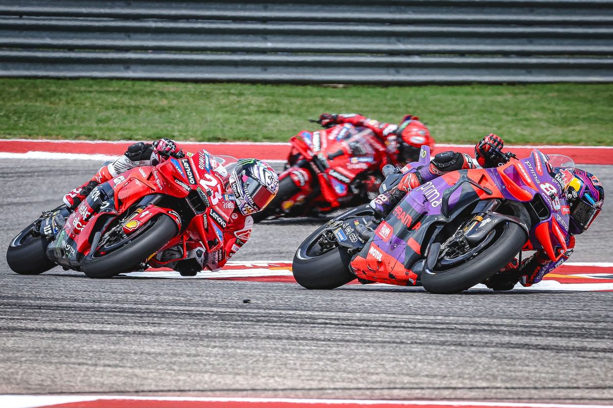 Jorge Martin, Enea Bastianini and Pecco Bagnaia, MotoGP