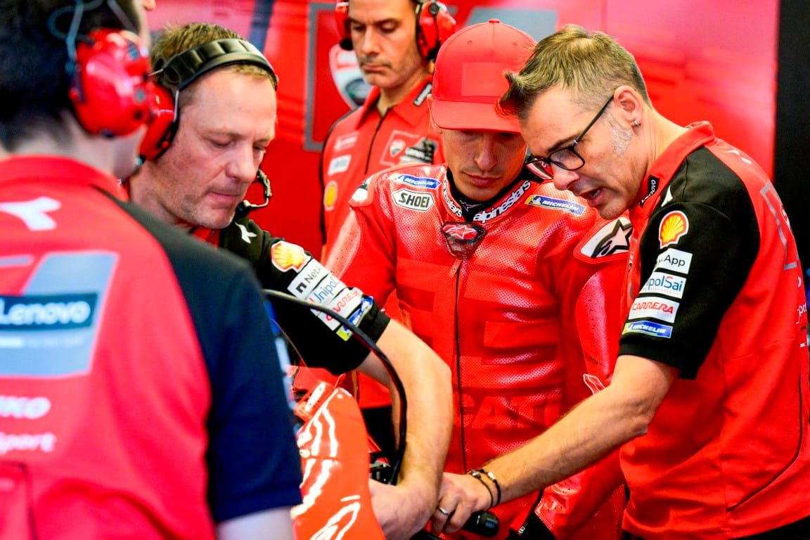 Marc Marquez and Marco Rigamonti, Ducati, MotoGP