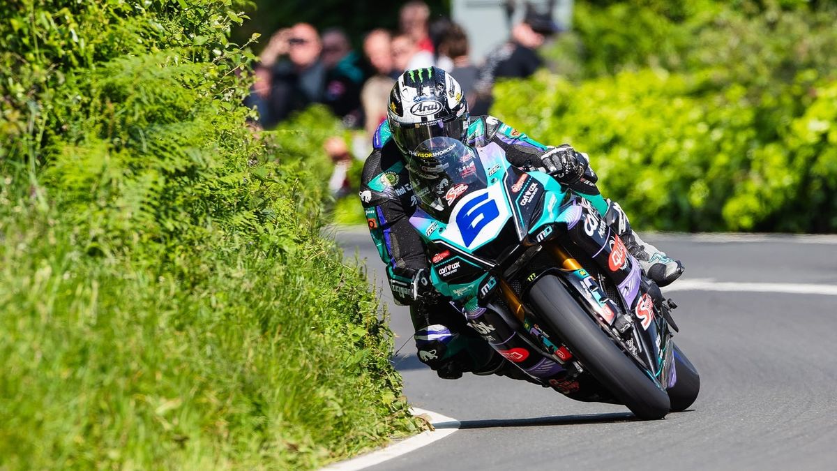 Michael Dunlop takes part in last year's Supersport race at the Isle of Man TT
