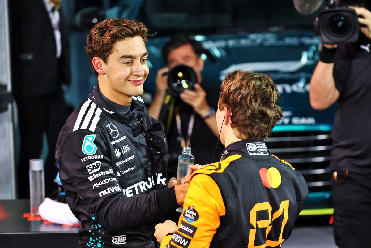 Piastri beats Russell, Norris only sixth on mixed up Bahrain grid