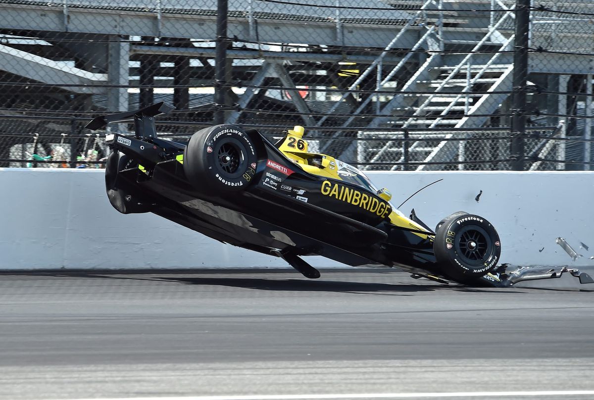 Herta upside down in massive Indy 500 qualifying crash