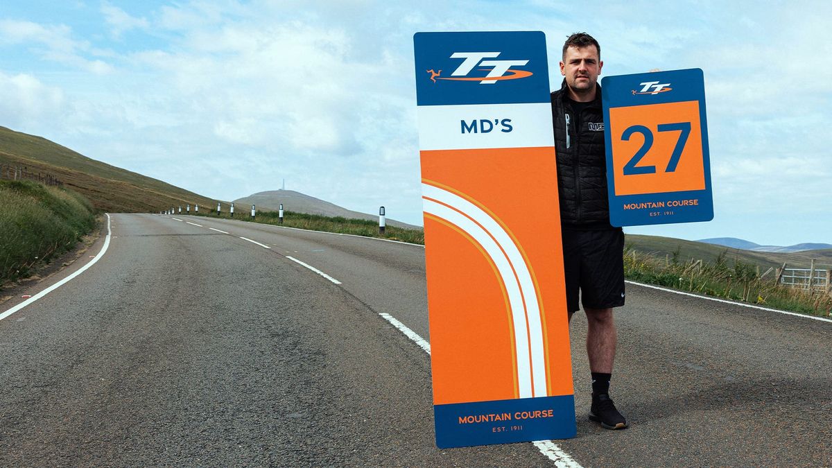 Michael Dunlop at MD's corner on the Mountain Course