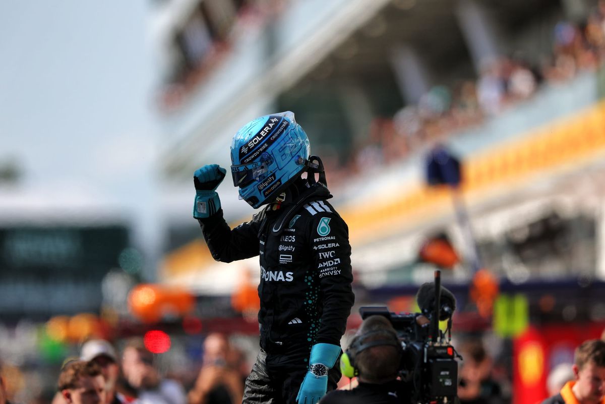 Russell gives Mercedes shock pole, another blow for Norris