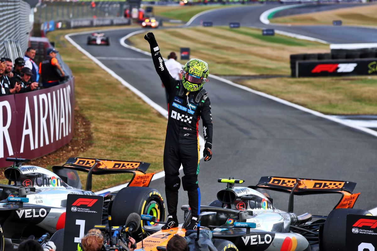 Piastri penalty costs him British GP win to Norris in hectic race