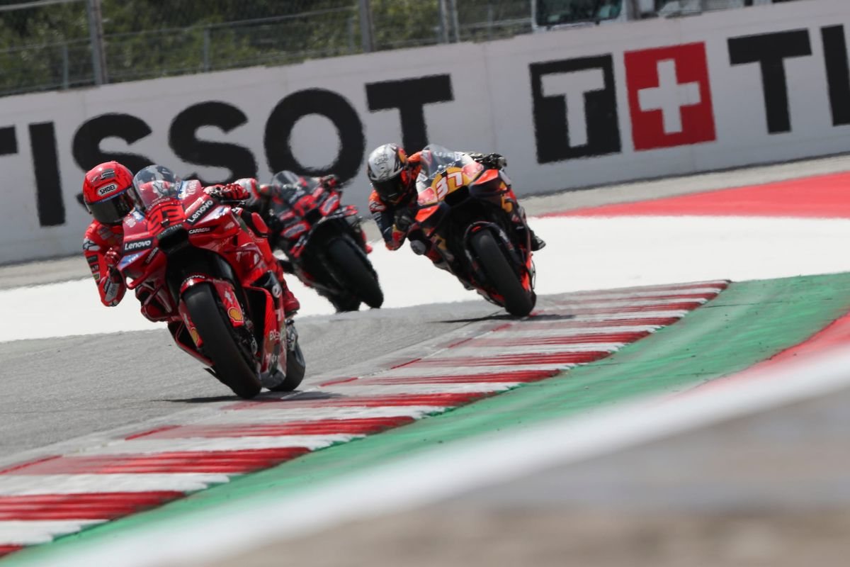 Marquez wins sixth straight MotoGP sprint after Bagnaia start drama