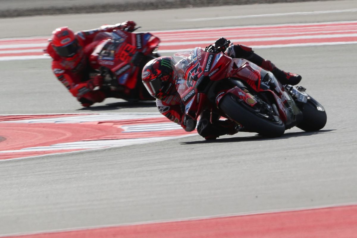 Pecco Bagnaia and Marc Marquez, Ducati, MotoGP