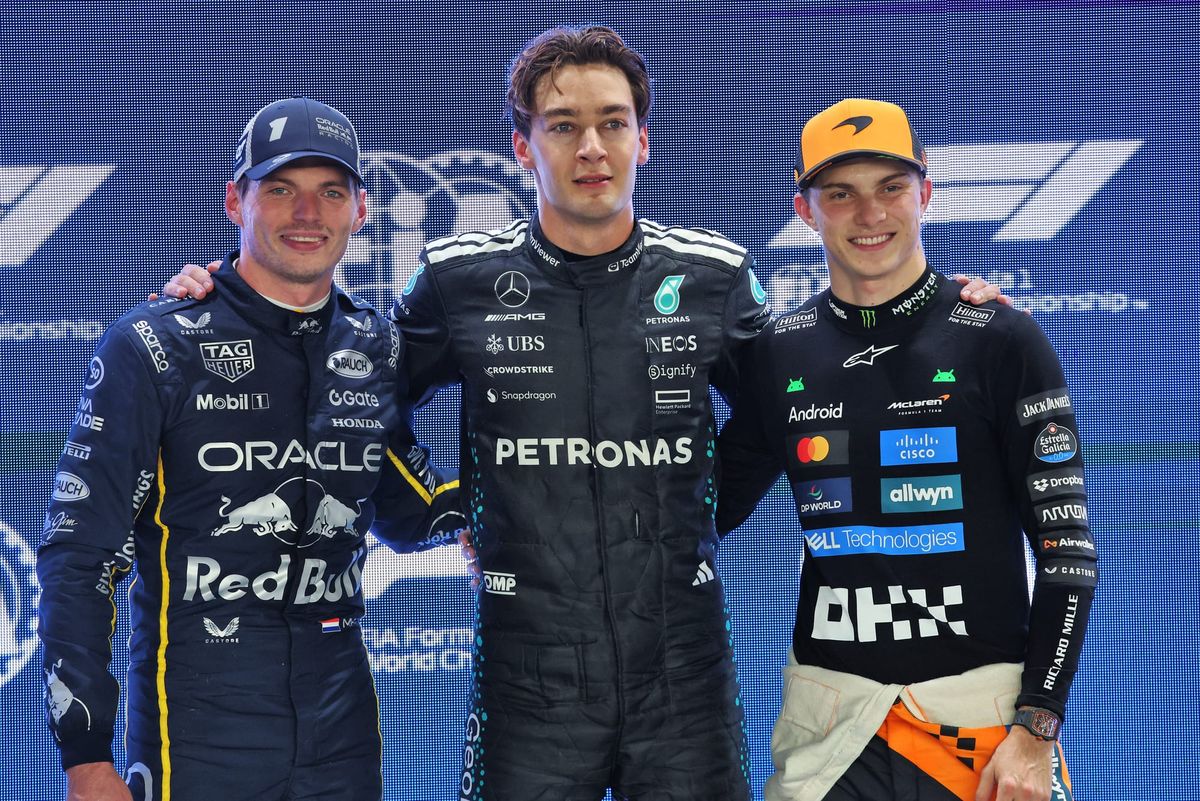 Russell takes shock Mercedes pole at Singapore GP