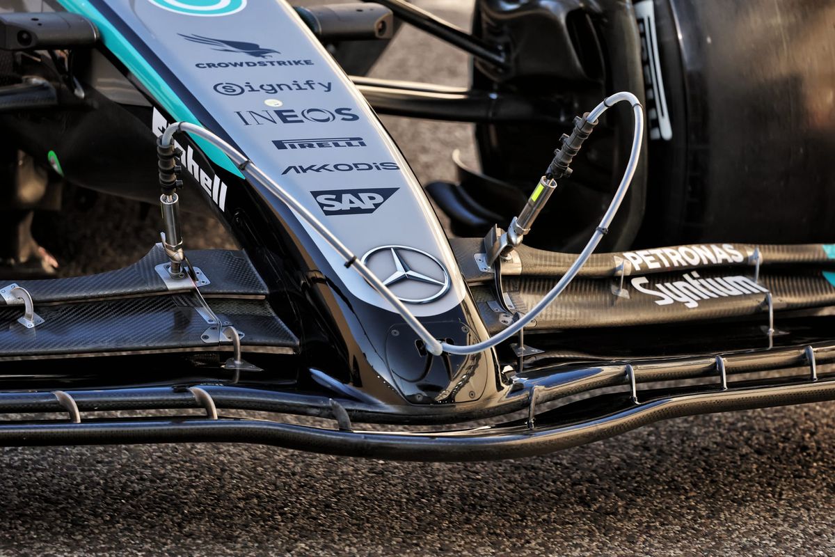 First look at movable front wing prototype on F1 2026 mule cars