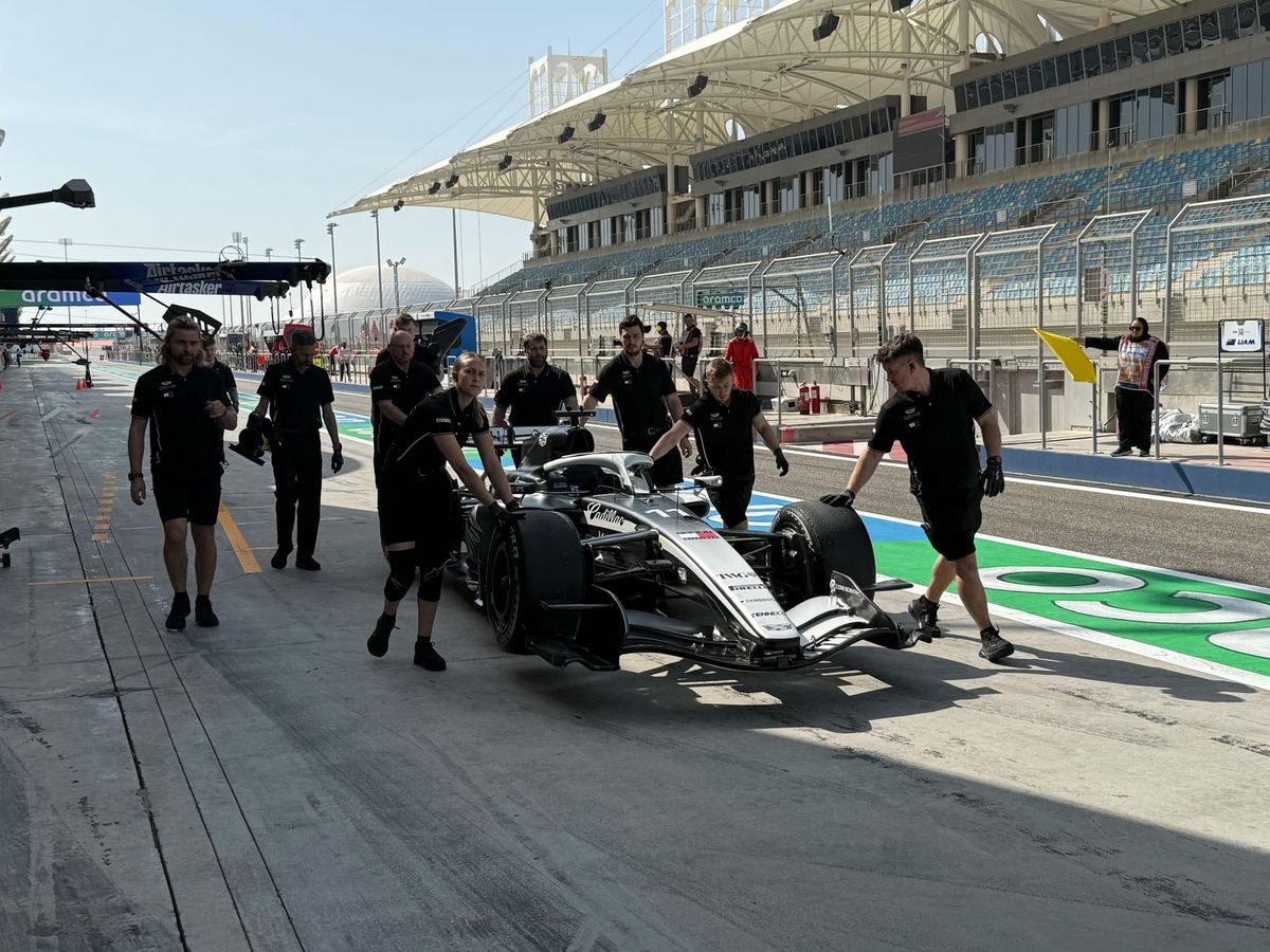 Cadillac red flag kicks off day two of F1 test