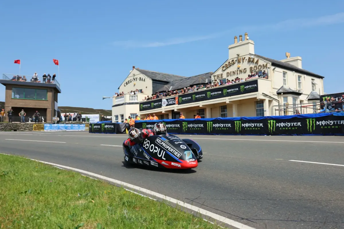 TT sidecar favourites hospitalised after crash
