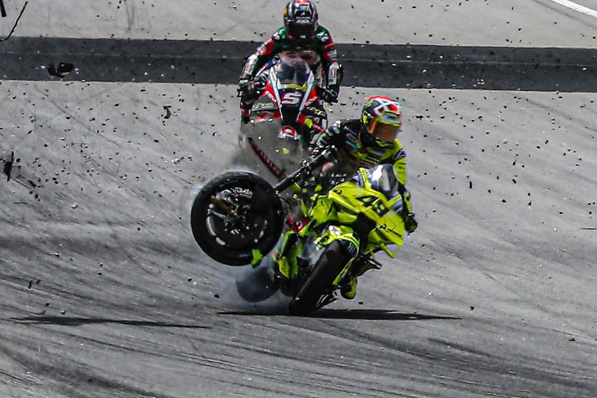 GP winner Di Giannantonio pulls out of test in crash aftermath