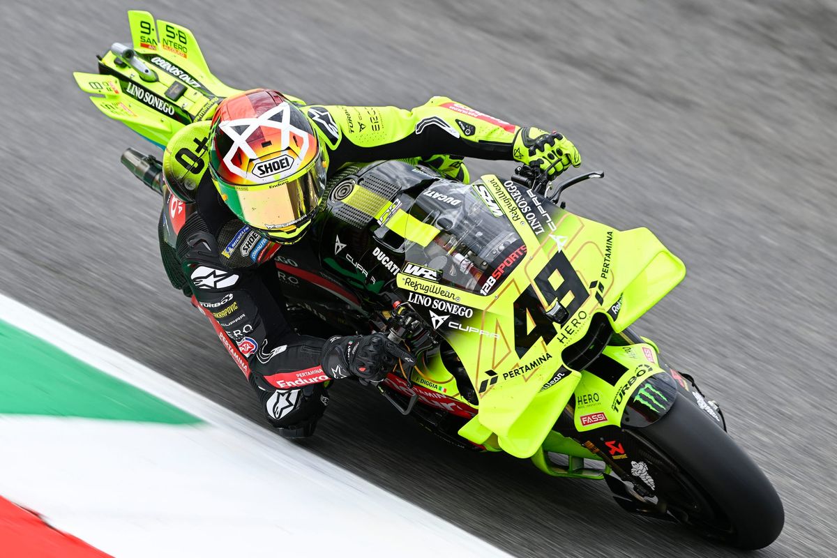 What happened in damp first MotoGP Mugello practice