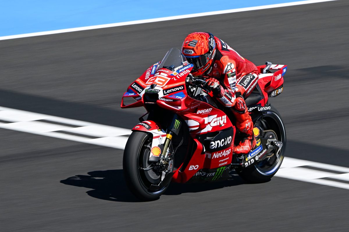 Marc Marquez during practice for the Hungarian Grand Prix