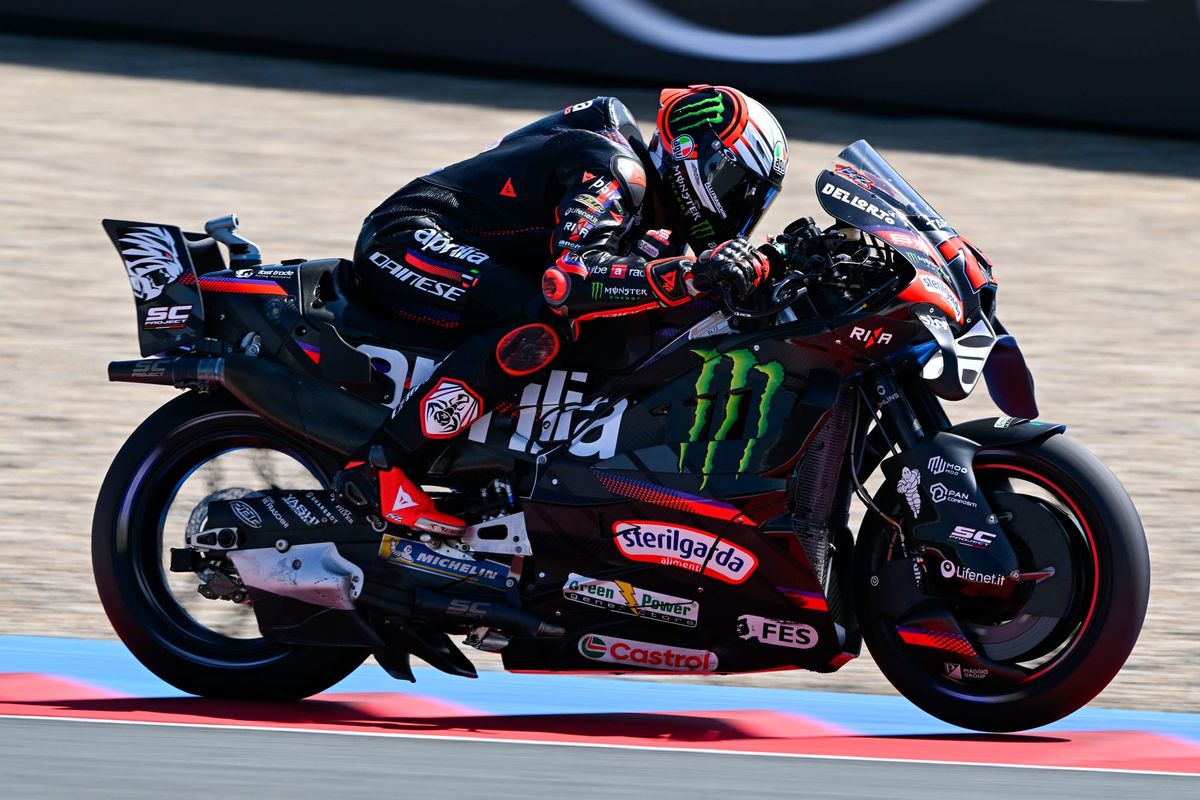 Aprilia on top as Alex Marquez crash halts Assen afternoon practice