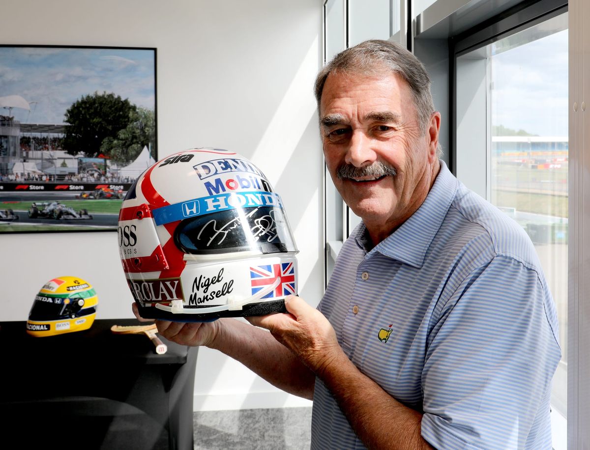 Own Mansell's helmet and gloves from his most underrated F1 season