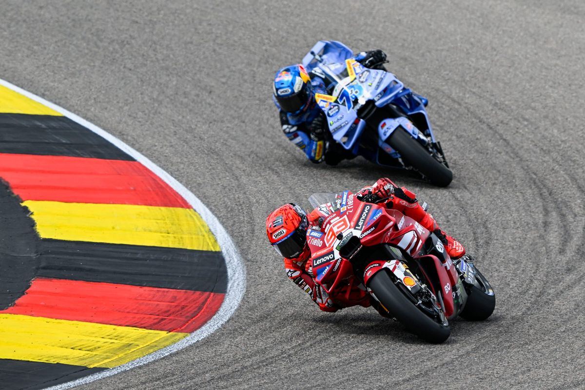 Marquez wins German GP sprint as Ducati dominates Aprilia