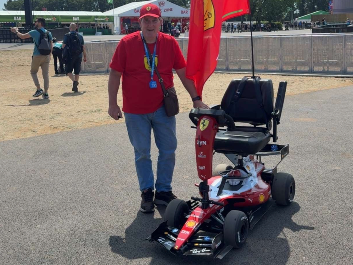 The Ferrari fan who turned his mobility scooter into an F1 car