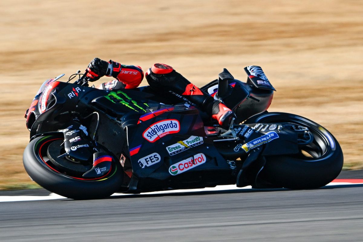 Aprilia dominates practice, sets Silverstone MotoGP record