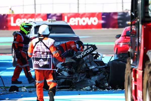 F1's Mexican GP red-flagged after huge Magnussen shunt