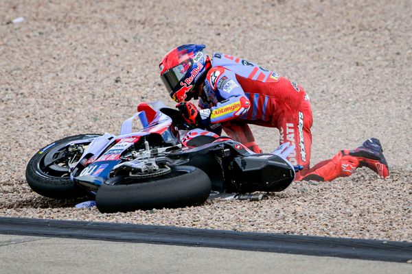 Marc Marquez crash, Gresini Ducati, MotoGP