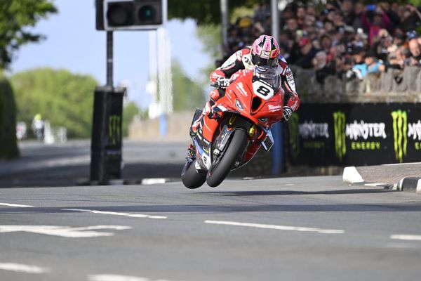 Davey Todd races during the Senior TT in 2024