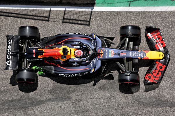 Max Verstappen in the upgraded Red Bull RB21 during the 2025 Emilia Romagna Grand Prix at Imola
