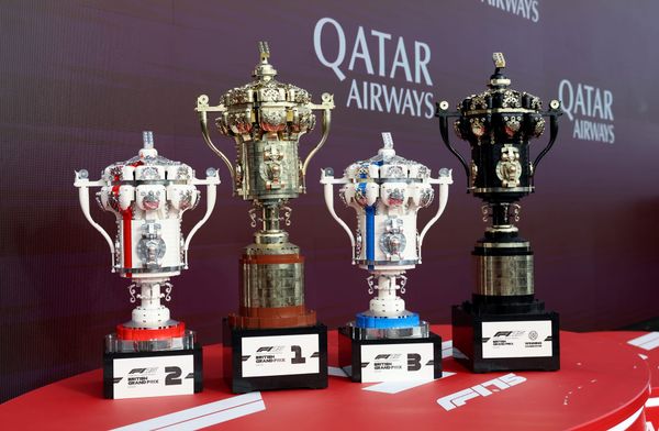 Lego trophies for F1 podium finishers at 2025 British Grand Prix