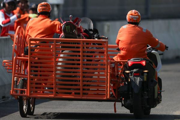 Marc Marquez hurt in high-speed Bezzecchi clash