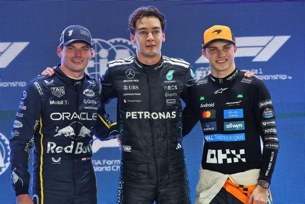 Russell takes shock Mercedes pole at Singapore GP