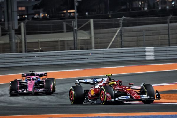 Lewis Hamilton, Ferrari, and Pierre Gasly, Alpine, F1