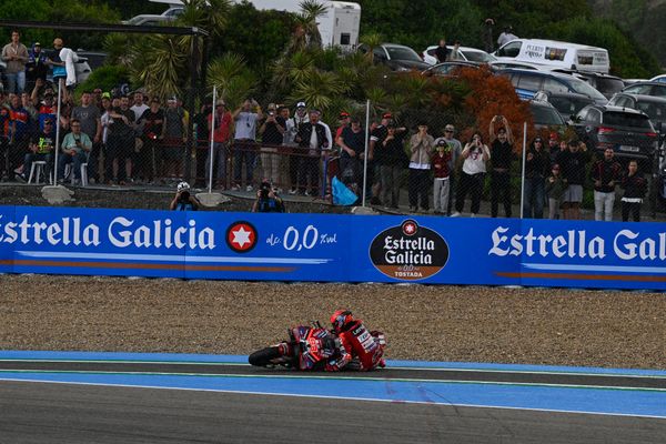 Marquez wins mad Jerez MotoGP sprint despite crashing