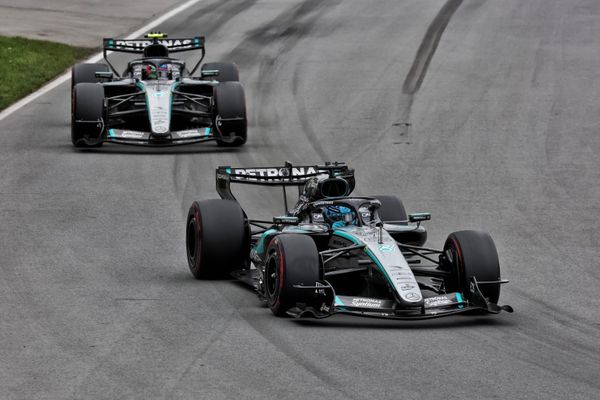George Russell and Kimi Antonelli, Mercedes, F1