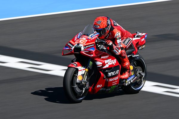 Marc Marquez during practice for the Hungarian Grand Prix