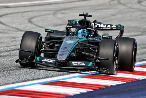 Russell resists Verstappen for first victory since season opener