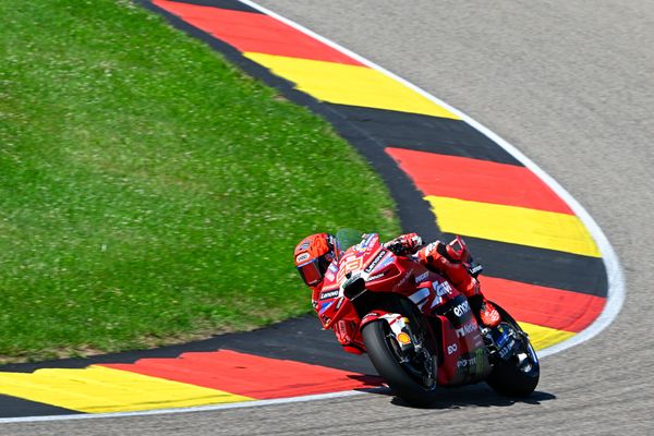 What happened on MotoGP practice day at German GP