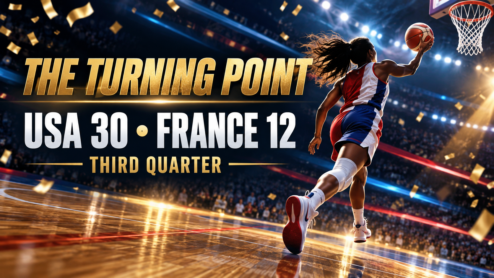 USA outscored France 30-12 in the decisive third quarter of the Women's World Cup final
