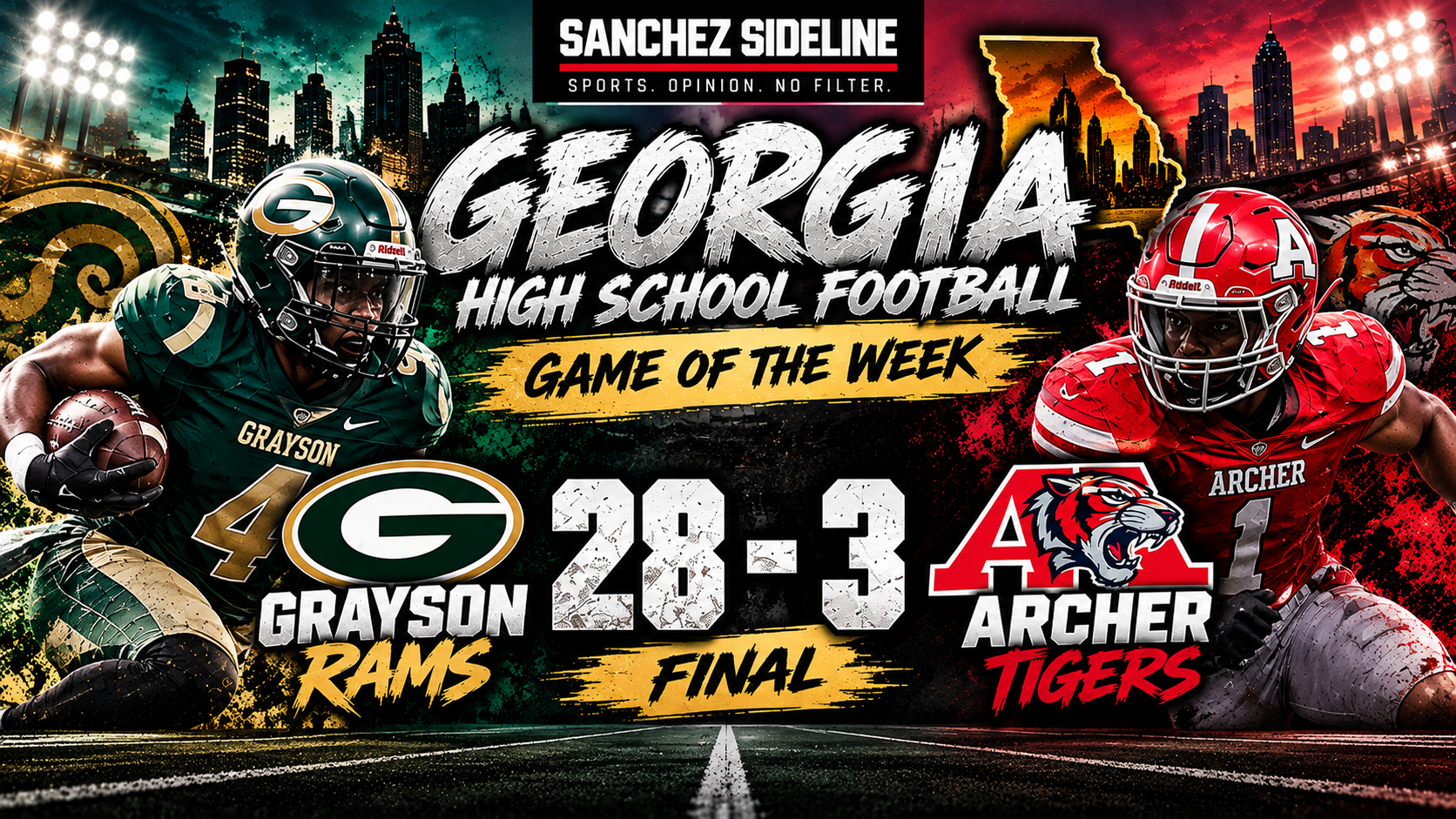FL/GA SPOTLIGHT | GRAYSON MAKES A STATEMENT: RAMS ROLL PAST ARCHER 28–3